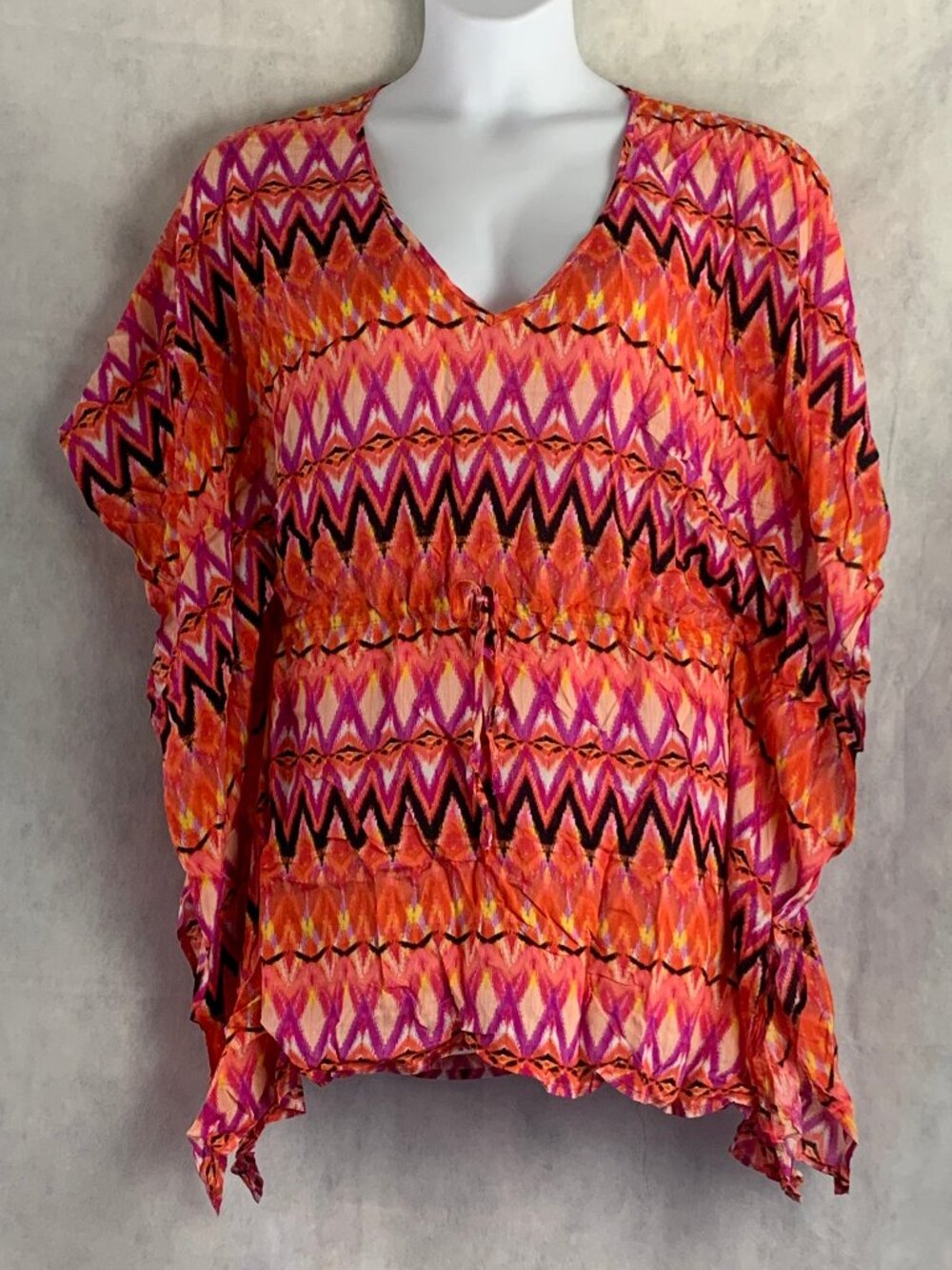 Kenneth Cole Reaction Women's Swim Cover-Up, Tribal Multi, S/M Small to Medium